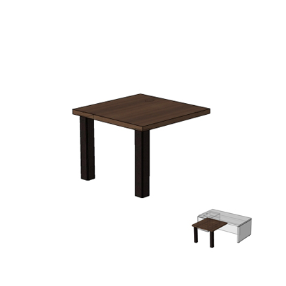 Стол приставной S830_S360          1000х1000х748 