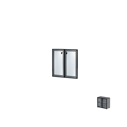 Комплект дверей в алюминиевой раме Н260         894х21х782 