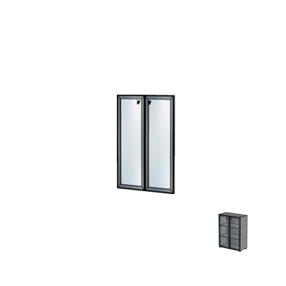 Комплект дверей в алюминиевой раме Н261        894х21х1166 