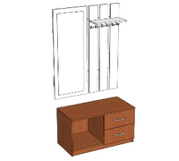 Тумбы под вешалку навесную (37Т023,033,043,053)