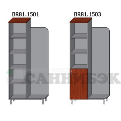 Стеллажи и шкафы угловые стационарные
