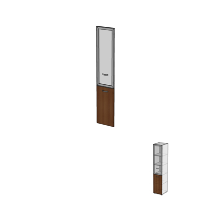 Двери комбинированные без замка ДШД16.07.         396х1984 