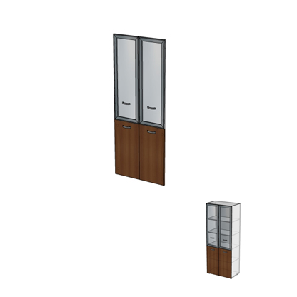 Двери комбинированные без замка ДШД16.07к.         800х1984 