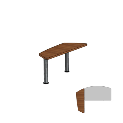 Стол приставной боковой СП9-2(н2)       1650х550х735 